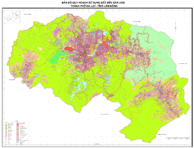 Bản đồ Quy hoạch Đà Lạt đến 2030 (tầm nhìn 2050)